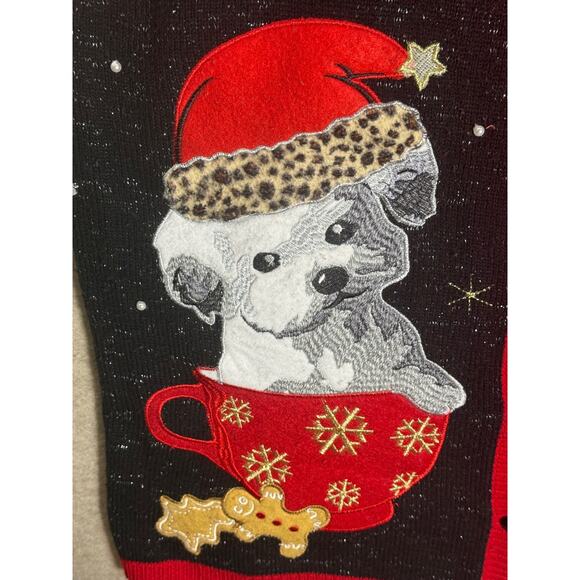 Christmas Dog Sweater Vest Plus 2X Just Paws Be Merry Cute Ugly Holiday Time - Picture 5 of 7